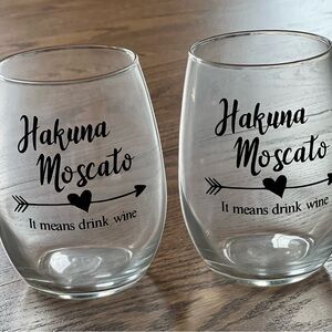 Source Unknown Hakuna Moscato Stemless Glasses - Set of 2